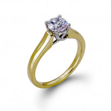 Zeghani 14k Yellow Gold Diamond Engagement Ring